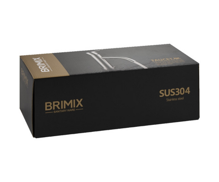 Смеситель для ванны однорычажный BRIMIX длинный гусак сатин 9329 Фотография_3