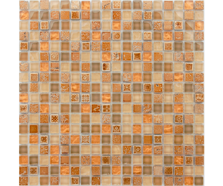 Мозаика Caramelle Mosaic Naturelle Cozumel 305х305х4 мм, чип 15*15 мм Фотография_0