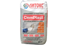 Штукатурка цементная фасадная армированная ЛИТОКС CemPlast 30 кг 