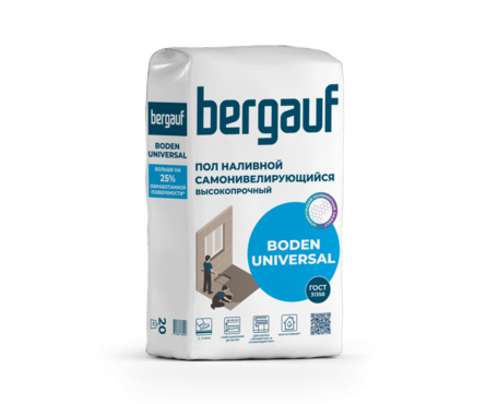 Пол наливной самонивелирующийся BERGAUF Boden Universal (от 5 мм до 100 мм) 20 кг  Фотография_0