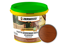 Защитно-декоративное покрытие ZERWOOD ZDP, аквалазурь, тик, 2.5 кг