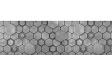 Фартук ПВХ для кухни Гексагон Соты серый 3000x600x1 мм