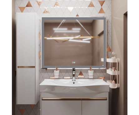 Зеркало Минио-2 1000х800 мм сенсорный выключатель, светодиод. подсветка + подогрев MIXLINE Фотография_7