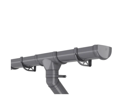 Заглушка желоба ТехноНИКОЛЬ ПВХ ОПТИМА, 120x80 мм, серый Фотография_1