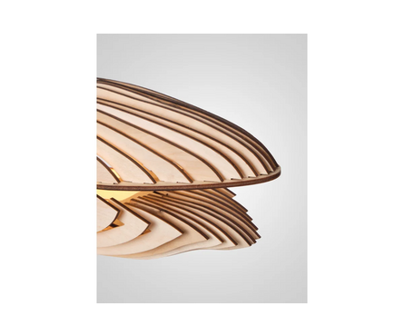 Светильник подвесной Мелодия Света WL010-Whale-1P-400 NL Кит, дерево светлое, Е27 Фотография_2