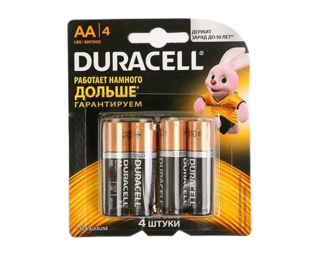 Батарейка щелочная Duracell LR06 AA, алкалиновая (4 шт/уп) Фотография_0