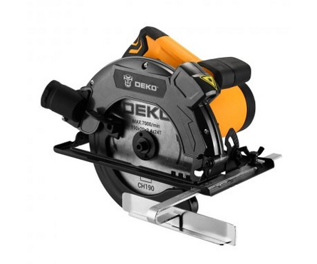 Пила циркулярная (дисковая) 1800 Вт, 5000 об/мин, пропил 65 мм, диск 190 мм лазер DKCS1800-190 DEKO Фотография_2
