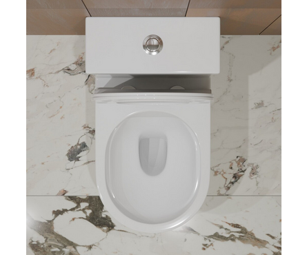 Унитаз-монолит ТR1197 безободковый тонкое сиденье ДП (с гофрой и подводкой) EVA GOLD Фотография_3