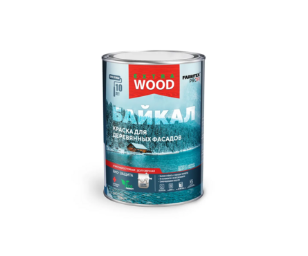 Краска для дерева матовая акриловая ВД WOOD Extra Байкал Полярная (серая) 0.75 л  Фотография_0