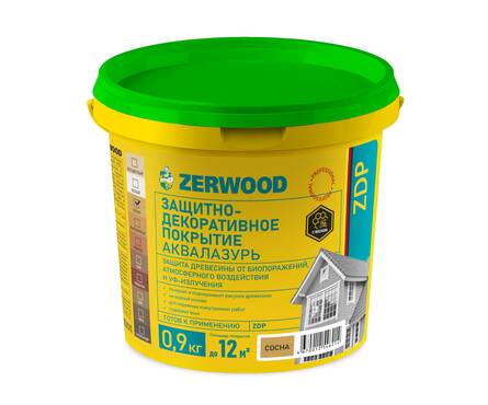 Лазурь для дерева акриловая ZERWOOD ZDP палисандр 0.9 кг Фотография_1