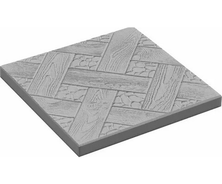 Плитка тротуарная Ялта 300х300х30 мм Серая (11 шт/1 кв.м) Фотография_0