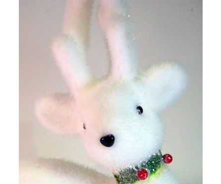 Фигурка светодиодная 25 см Олень белый с подсветкой Фотография_3