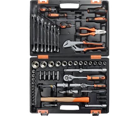 Набор инструментов 76 предметов 1/2 и 1/4 6-гранные 4-32 мм ВИХРЬ Фотография_2