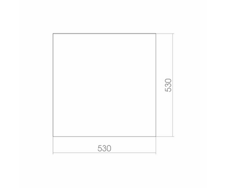 Зеркало 530х530 мм Квадрат б/полки с фацетом MIXLINE Фотография_1
