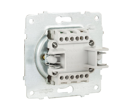 Выключатель QUANTUM OVIVO, 1-клавиша, серебро, с подсветкой Фотография_1