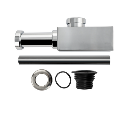 Нижняя часть сифона для умывальника квадратный Хром BRIMIX Фотография_1