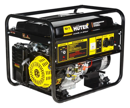 Генератор бензиновый 5.0 кВт, 220 В бак 22 л, электростаретр DY6500LХ HUTER Фотография_1