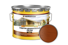 Защитно-декоративный состав ZERWOOD ZDS для древесины, тик, 10 л