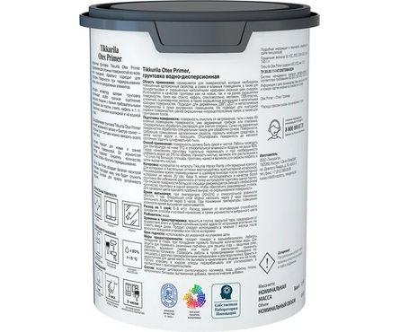 Грунт ТИККУРИЛА Отекс Праймер адгезионный по сложным поверхностям белый БАЗА А 0.9 л Фотография_1
