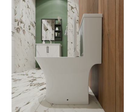 Унитаз-монолит ТR1197 безободковый тонкое сиденье ДП (с гофрой и подводкой) EVA GOLD Фотография_6