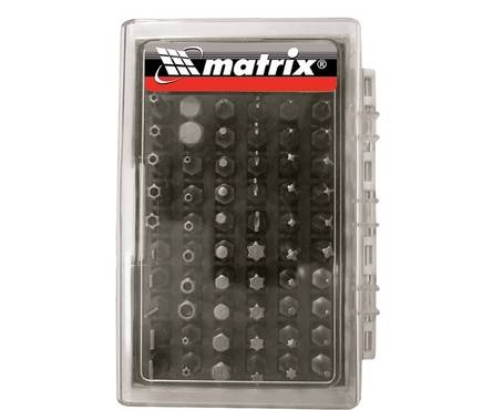 Набор бит MATRIX с магнитным держателем, CrV,61шт Фотография_0