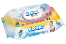 Салфетки влажные детские алоэ вера клапан OZONE (72шт/уп)