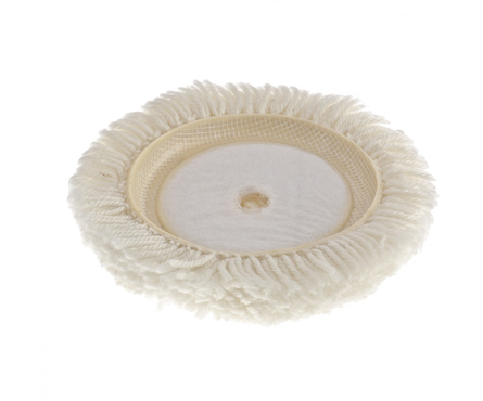 Насадка для дрели и УШМ Matrix «под липучку», 125 мм, натуральная шерсть Фотография_1