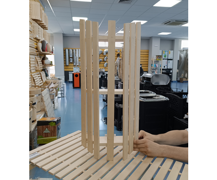 Полка для бани угловая 3 уровня МП-56 липа Фотография_3