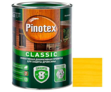 Пропитка Pinotex Classic для наружных работ, Калужница (2.7 л) Фотография_0