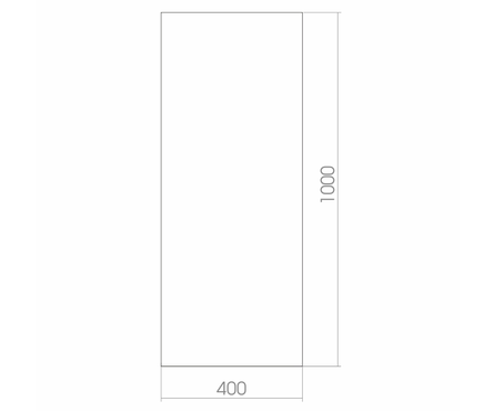 Зеркало 400х1000 мм Прямоугольник б\полки MIXLINE Фотография_1