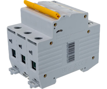 Выключатель автоматический модульный 3п C 50А ВА47-29 IEK Фотография_1