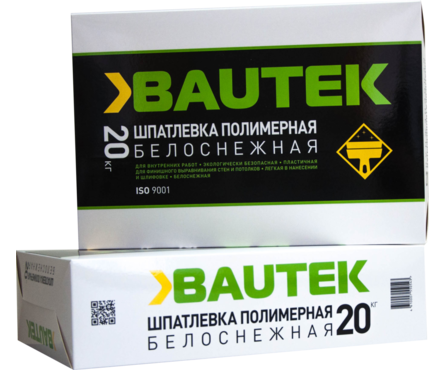 Шпатлевка BAUTEK полимерная, белоснежная, 20 кг Фотография_0