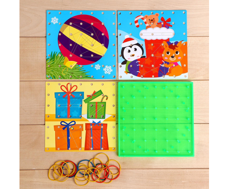 Игра настольная геоборд Новогодние задания Фотография_1