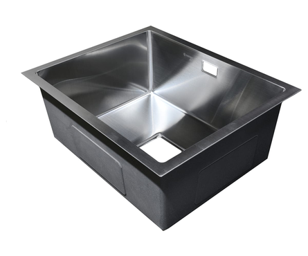 Мойка врезная SANTREK AQUA Сатин 54x44 см, 3 мм, с сифоном 1 1/2, подстольный/обычный монтаж Фотография_1