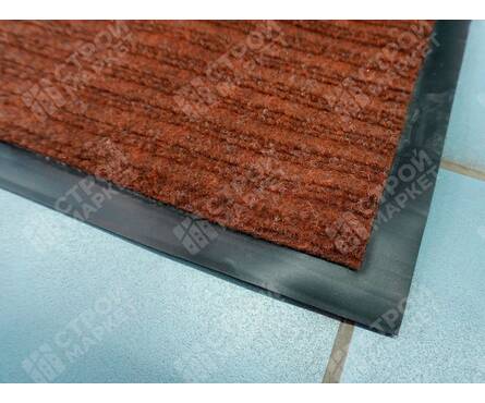 Коврик придверный 50х80 см ребристый коричневый Фотография_1