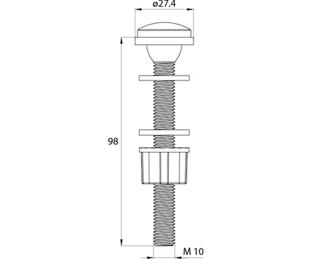Арматура смывная 1-ур нижний подвод тип А IDDIS F012400-0004 Фотография_1
