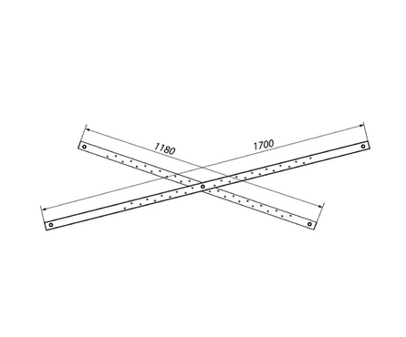 Каркас металлический усиленный 170 см 5 опор Фотография_1