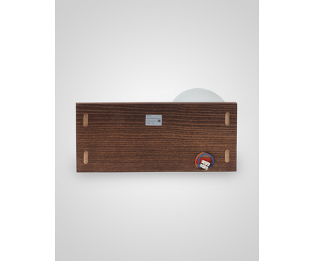 Светильник настенный Е27 Шар слева стекло-дерево палисандр 6426-1W NL Фотография_6