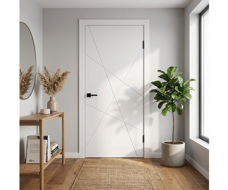 Дверное полотно белое RAL 9003 Scandi S 800х2000х40 мм, эмаль Фотография_2