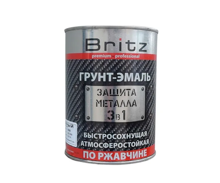 Грунт-эмаль BRITZ по ржавчине 3 в 1 светло-серый, 2.2 кг Фотография_0