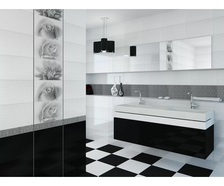 Плитка облицовочная Камелия черная низ 02 250х400х8 мм 1-й сорт Фотография_1