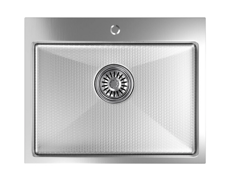 Мойка 53х43 см (3.0 мм) настольный монтаж 3 1\2 22 см с сифоном Сатин нано MIXLINE Фотография_1