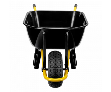 Тачка строительная, усиленная, объем 130 л, 230 кг, колесо 15х6.00-6 Denzel Фотография_3