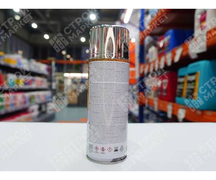 Эмаль DECORIX «Металлик» универсальная, хром (520 мл) Фотография_4