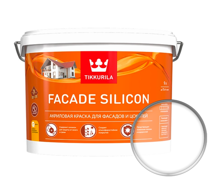 Краска для фасадов и цоколей Tikkurila FACADE SILICON база C (9 л) Фотография_0