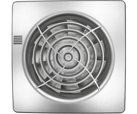 Вентилятор осевой вытяжной d 100 мм с укороченным патрубком Seicoi Floxy 100 Silver Фотография_0