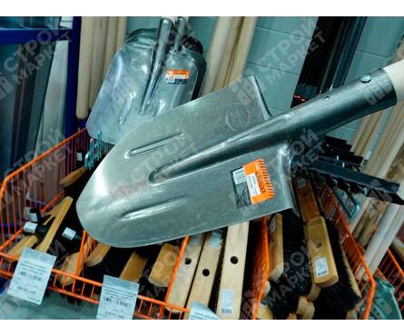 Лопата штыковая (рельсовая сталь) с деревянным черенком Фотография_2