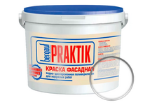 Краска фасадная матовая ВД BERGAUF Praktik прозрачная БАЗА С 11 кг