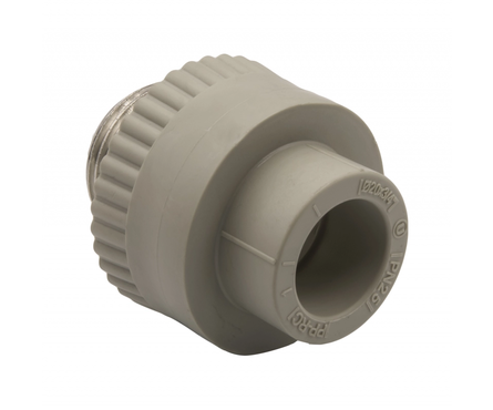 Муфта PPR комб. наруж 20х3/4 серый Фотография_2