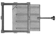 Задвижка печная чугунная ЗВ-5А, размер под закладку 240х260 мм, 6,6 кг